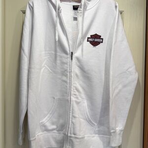 Harley-Davidson White Hoodie with Winged Logo